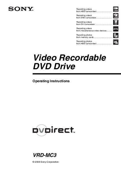 sony dvdirect ma1 manual Epub