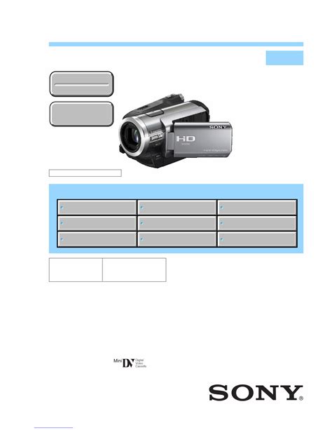 sony hdr hc7 camcorders owners manual Doc