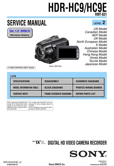 sony hdr hc9 manual pdf Reader