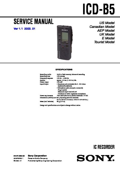 sony icd b5 manual Epub