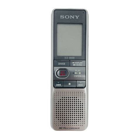 sony icd b600 voice recorders owners manual Doc