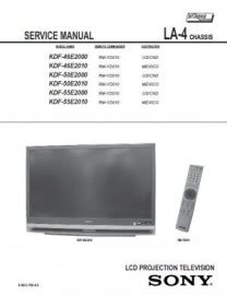 sony kdf 46e2000 tvs owners manual Doc