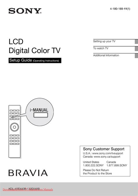 sony kdl 32ex40b tvs owners manual Reader