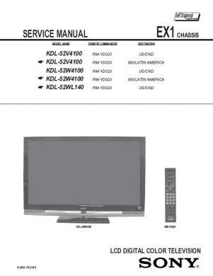 sony kdl 52w4100 manual Reader