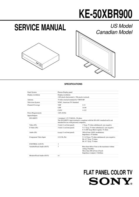 sony ke 50xbr900 tvs owners manual Doc