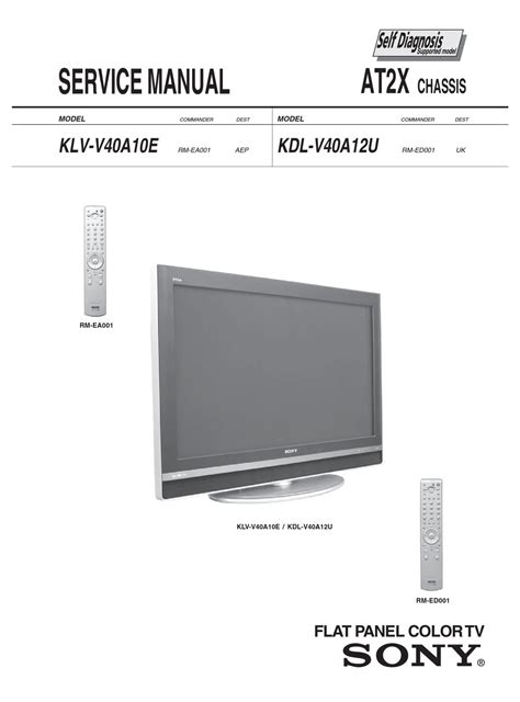 sony klv v40a10e tvs owners manual PDF