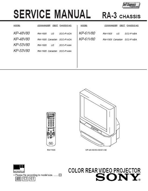 sony kp 48v80 tvs owners manual PDF