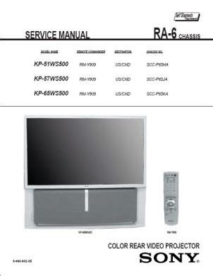 sony kp 57ws500 service manual Reader