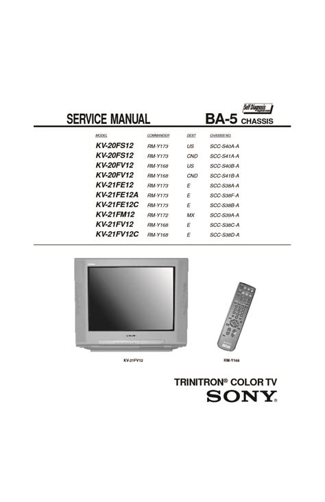sony kv 20fs12 tvs owners manual Kindle Editon