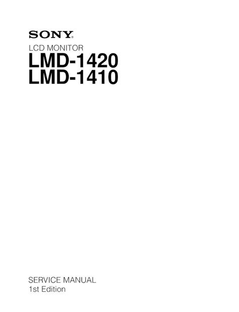 sony lmd 1420 monitors owners manual Epub