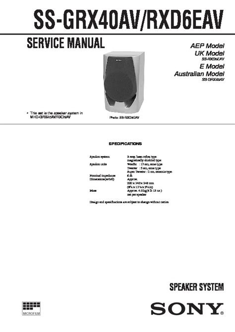 sony mhc grx40av owners manual Doc