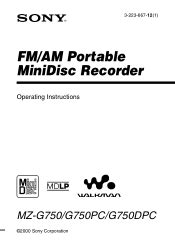 sony mz g750 owners manual Doc