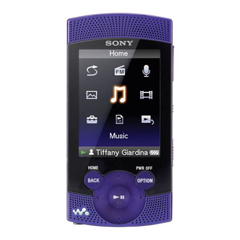 sony nwz s544 mp3 players owners manual PDF