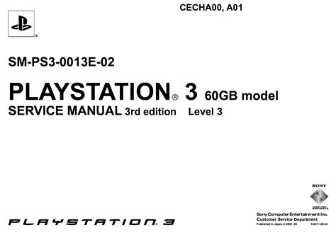 sony ps3 operating manual PDF