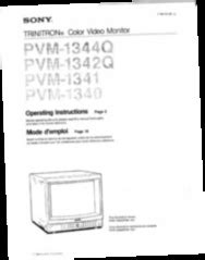 sony pvm 1340 monitors owners manual Reader