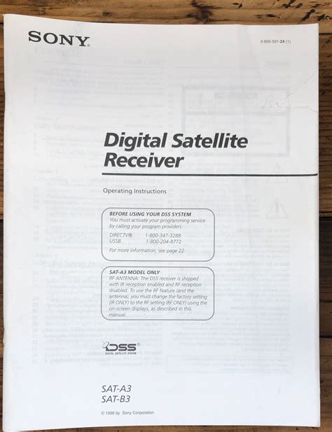 sony sat b2 satellite receivers owners manual Doc