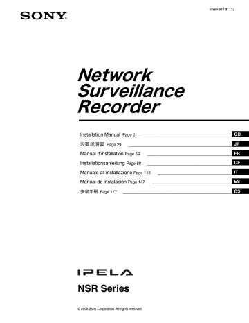 sony security camera user manual Reader