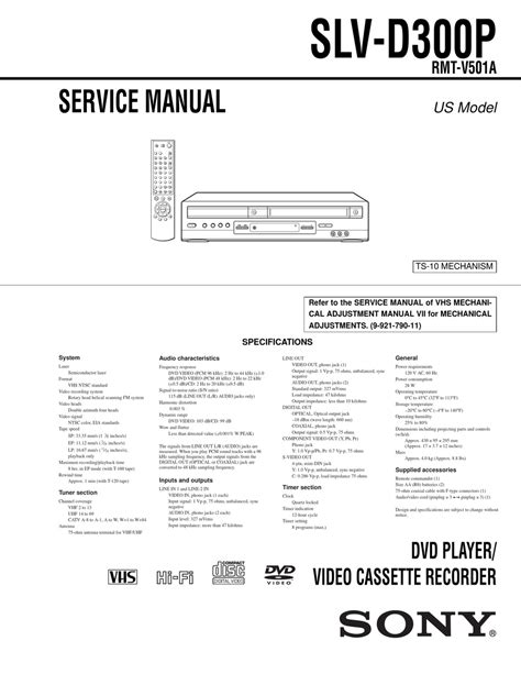 sony slv d300p dvd players owners manual Doc