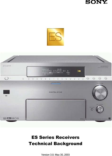 sony str da1000es receivers owners manual PDF