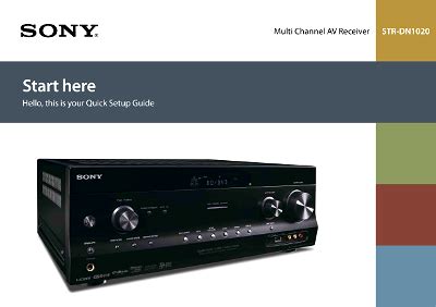 sony str dn1020 receivers owners manual PDF