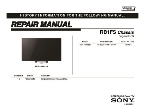 sony tv service manual free Kindle Editon