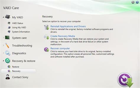 sony vaio recovery center guide Reader