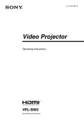 sony vpl bw5 projectors owners manual Epub