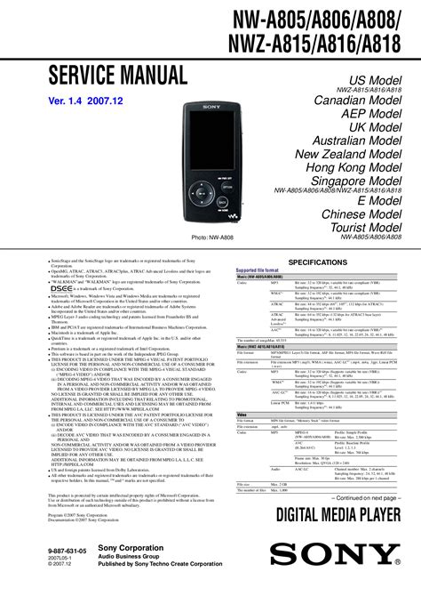 sony walkman mp3 manual Reader