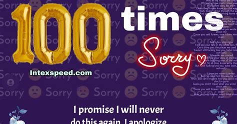 sorry 100 times