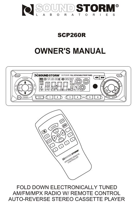 sound storm scp260r car receivers owners manual Reader