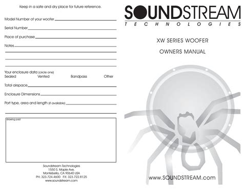 soundstream xw 10 subwoofers owners manual Reader