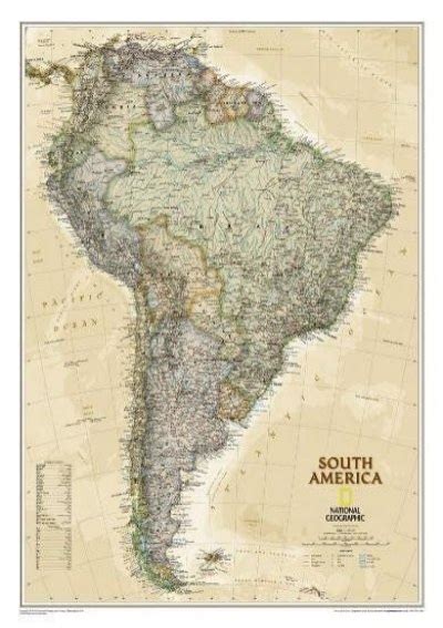 south america executive tubed national geographic reference map Kindle Editon