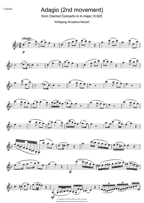 southern music mozart concerto in b for clarinet k622 Reader
