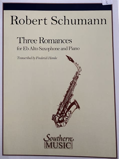 southern music schumann three romances for alto saxophone Doc