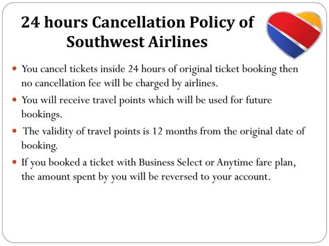 southwest 24 hour cancellation policy