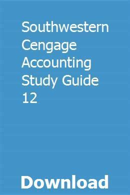 southwestern cengage accounting study guide 12 Reader