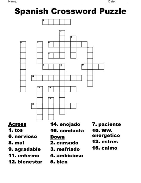 spanish a crossword clue