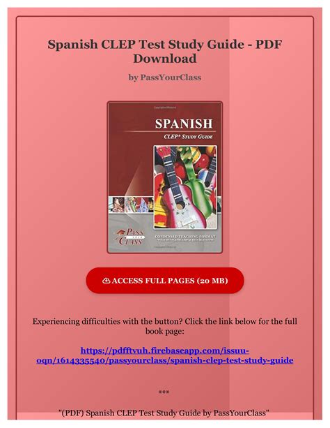 spanish clep test study guide Kindle Editon