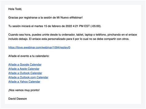 Spanish Email Template
