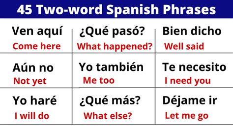 spanish for two
