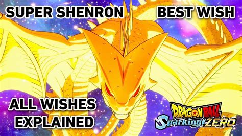 sparking zero best shenron wishes