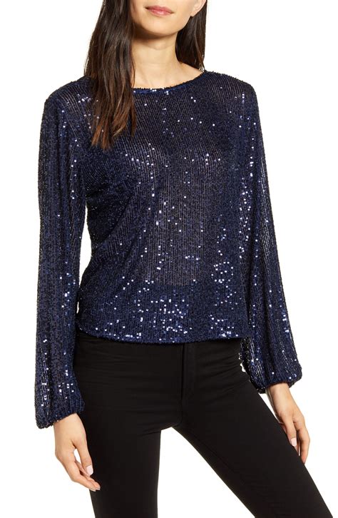 sparkly long sleeve top