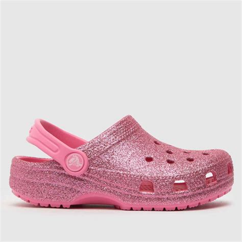 sparkly pink crocs