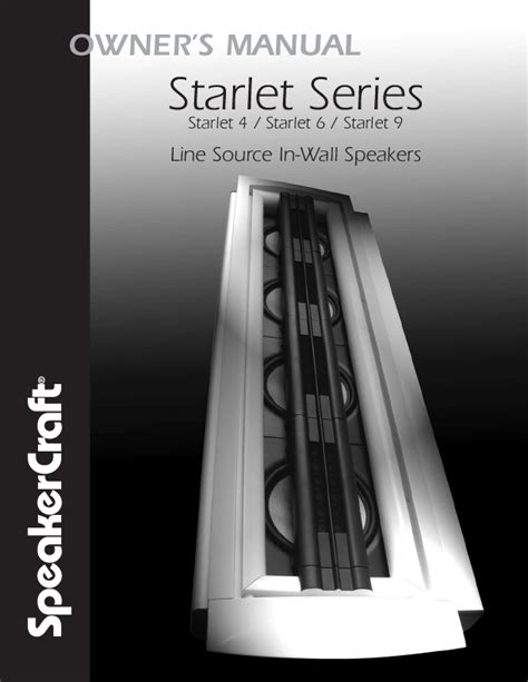 speakercraft starlet 9 speakers owners manual Doc
