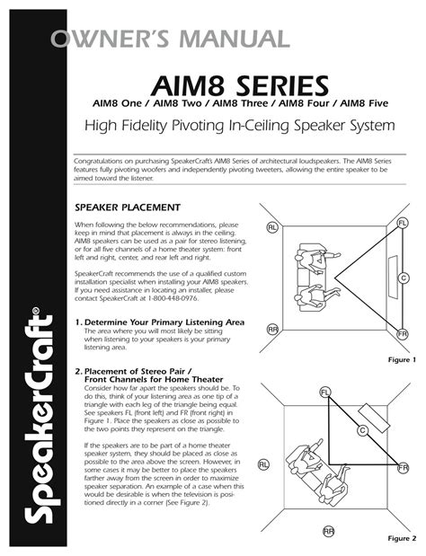 speakercraft time five speakers owners manual Epub