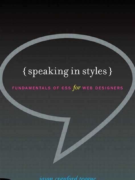 speaking in styles fundamentals of css for web designers Epub