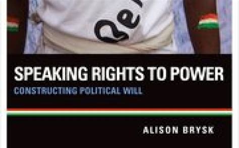 speaking rights to power constructing political will Epub