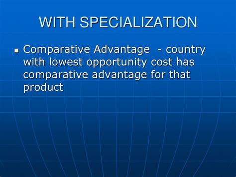 specialization what type of country has the most