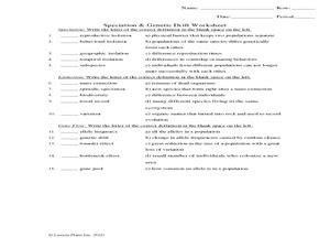 speciation and genetic drift answer key Reader