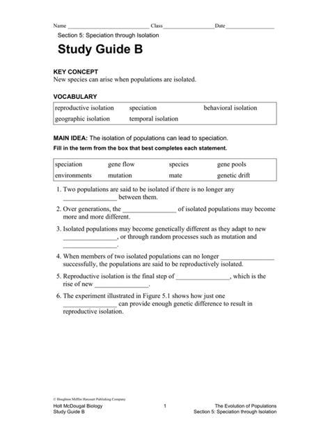 speciation study guide answer key 1 Epub